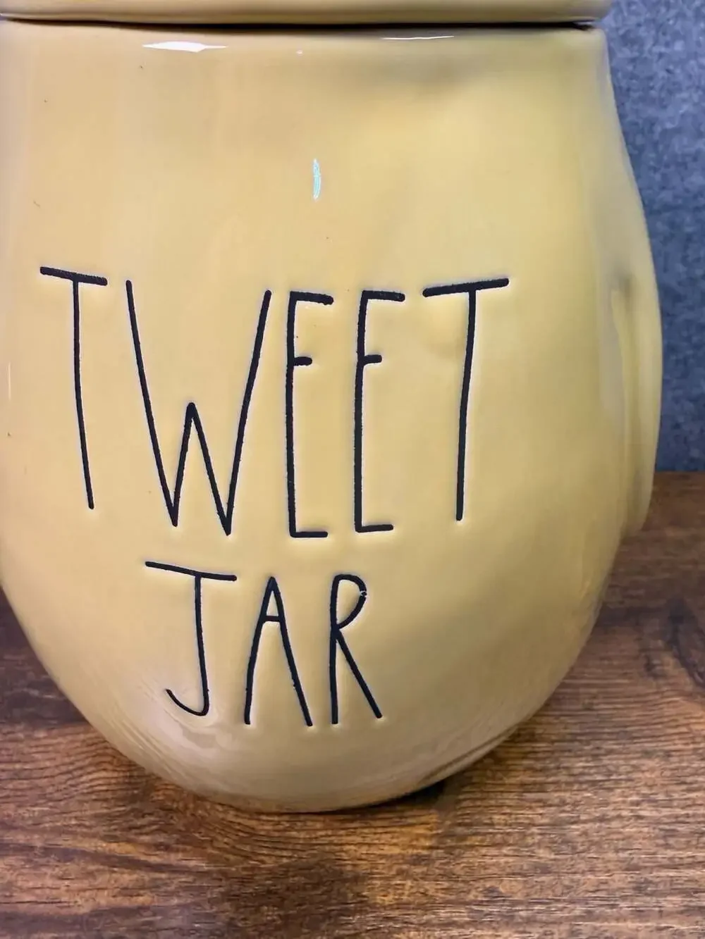 Rae Dunn Artisan Collection Yellow Bird Chick Tweet Jar Ceramic Canister